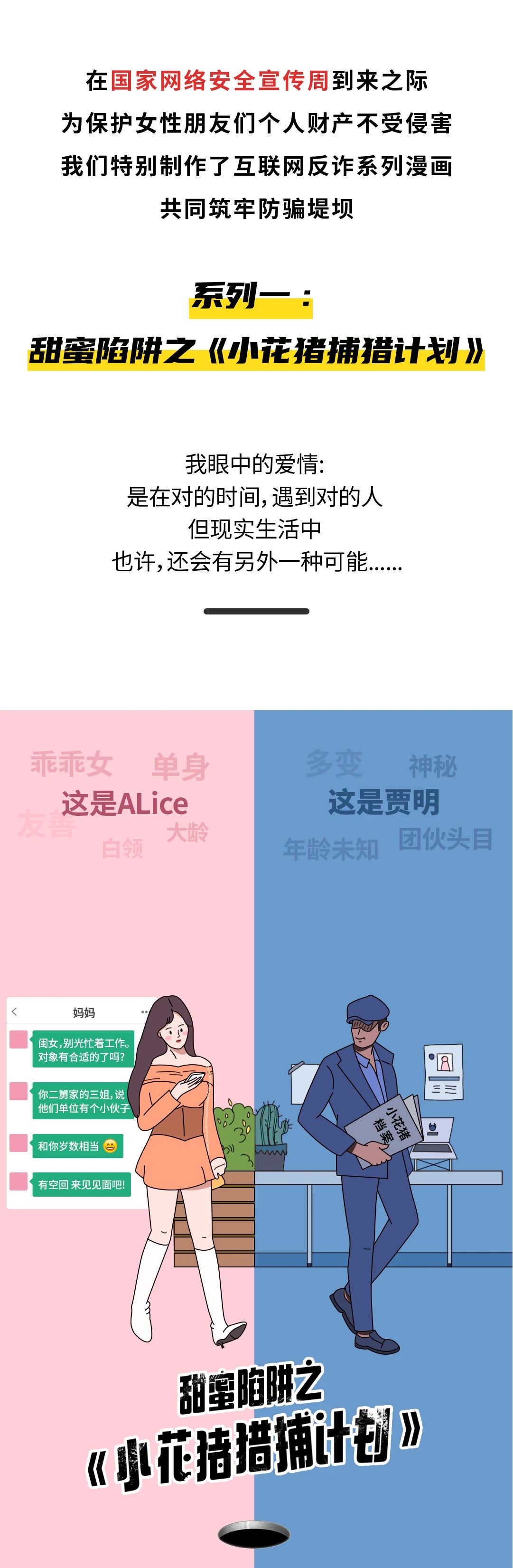 【网安滨州】谨防“甜蜜陷阱”！互联网反诈系列漫画一起看(图1)